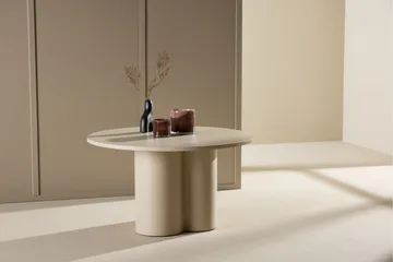 Olivia Soffbord 80 cm Runt i Målat Trä - Beige - Möbler - Bord & matgrupper - Soffbord