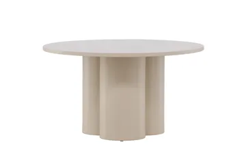 Olivia Soffbord 80 cm Runt i Målat Trä - Beige - Möbler - Bord & matgrupper - Soffbord