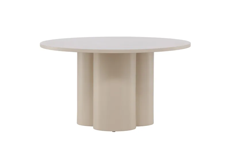 Olivia Soffbord 80 cm Runt i Målat Trä - Beige - Möbler - Bord & matgrupper - Soffbord