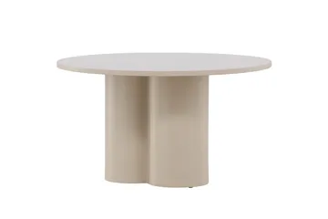 Olivia Soffbord 80 cm Runt i Målat Trä - Beige - Möbler - Bord & matgrupper - Soffbord