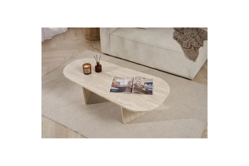 Omari Soffbord 130 cm - Beige - Möbler - Bord & matgrupper - Soffbord