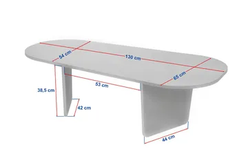 Omari Soffbord 130 cm - Travertin och valnöt - Möbler - Bord & matgrupper - Soffbord