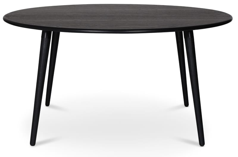 Omni runt matbord svartbetsad ek Ø150 cm, Svartbetsad ek