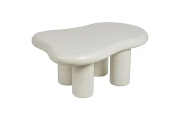 Ondle Asymmetriskt Soffbord 92 cm i Trä med Organisk Form - Vit - Möbler - Bord & matgrupper - Soffbord