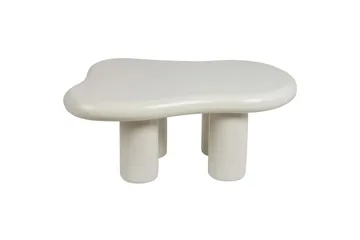 Ondle Asymmetriskt Soffbord 92 cm i Trä med Organisk Form - Vit - Möbler - Bord & matgrupper - Soffbord