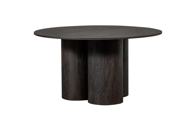 Oona Runt Matbord 140 cm med Trä- och Valnötsutseende, Brun