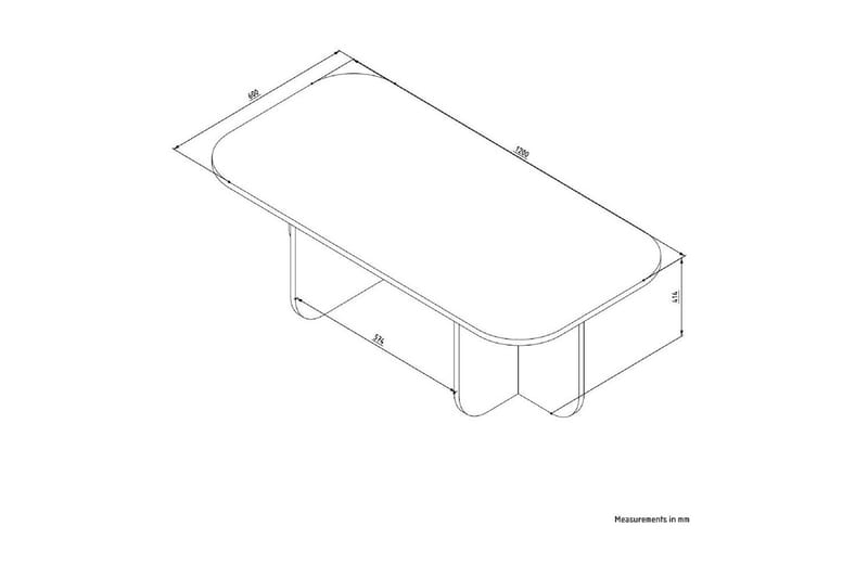 Orin Soffbord 120 cm - Mörkfärgat trä - Möbler - Bord & matgrupper - Soffbord