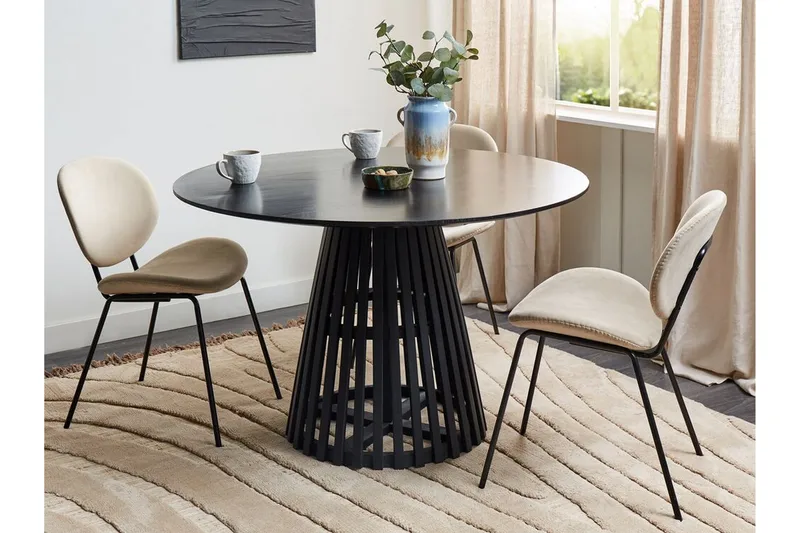 Ortelle Matbord 120 cm Rund - Svart - Möbler - Bord & matgrupper - Matbord & köksbord