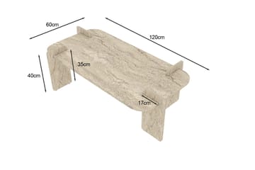 Osmiric Soffbord 120 cm Rektangulär - Travertin - Möbler - Bord & matgrupper - Soffbord