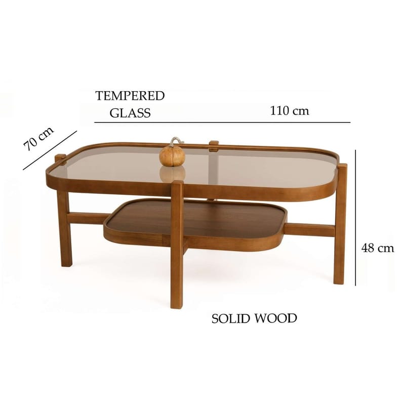 Ostrin Soffbord 110 cm - Mörkbrun - Möbler - Bord & matgrupper - Soffbord
