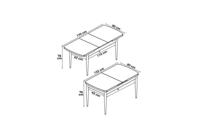 Ostwerwal Matbord 132 cm Rektangulär - Svart - Möbler - Bord & matgrupper - Matbord & köksbord
