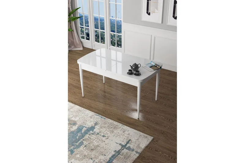 Ostwerwal Matbord 132 cm Rektangulär - Vit - Möbler - Bord & matgrupper - Matbord & köksbord