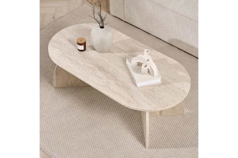 Osyra Soffbord 120 cm - Travertine - Möbler - Bord & matgrupper - Soffbord