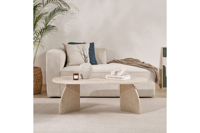 Osyra Soffbord 120 cm - Travertine - Möbler - Bord & matgrupper - Soffbord