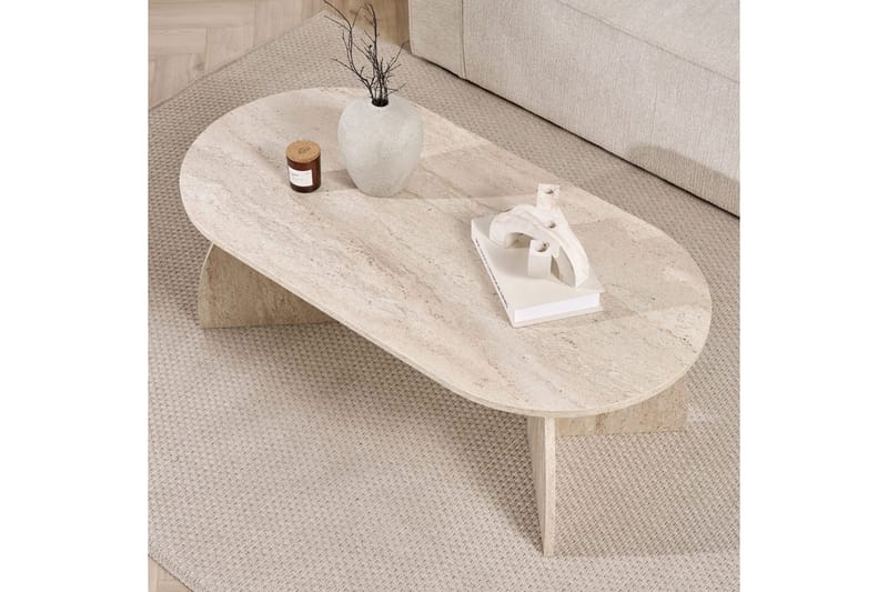 Osyra Soffbord 120 cm - Travertine - Möbler - Bord & matgrupper - Soffbord