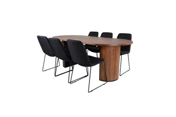 Oval Dining Set Bianca, Muce - 200x90x75 - Möbler - Bord & matgrupper - Matgrupper