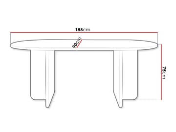 Ovren Matbord 185 cm - beige - Möbler - Bord & matgrupper - Matbord & köksbord