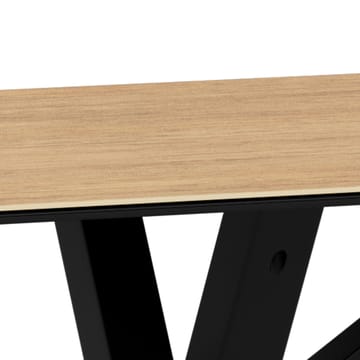 Parkins Rektangulärt Matbord 160 cm i Glas med Keramikskiva, Ek- och Metallutseende - Svart - Möbler - Bord & matgrupper - Matbord & köksbord