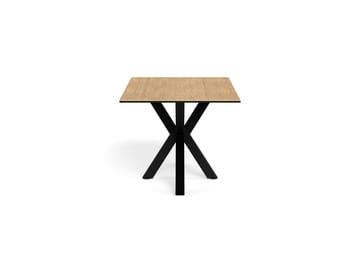 Parkins Rektangulärt Matbord 160 cm i Glas med Keramikskiva, Ek- och Metallutseende - Svart - Möbler - Bord & matgrupper - Matbord & köksbord