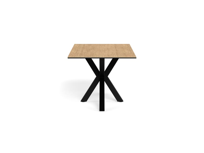 Parkins Rektangulärt Matbord 160 cm i Glas med Keramikskiva, Ek- och Metallutseende - Svart - Möbler - Bord & matgrupper - Matbord & köksbord