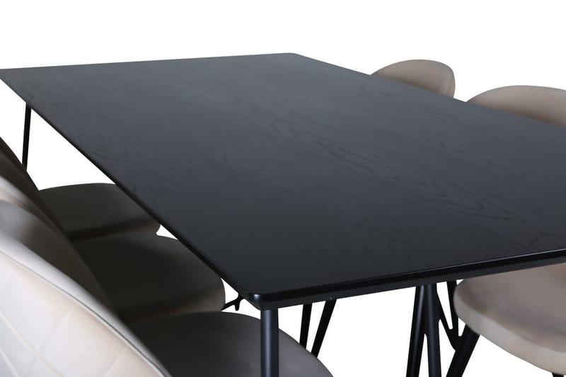 Petra Matbord 190 cm med 6 Velvet Stitches Matstol - Möbler - Bord & matgrupper - Matgrupper