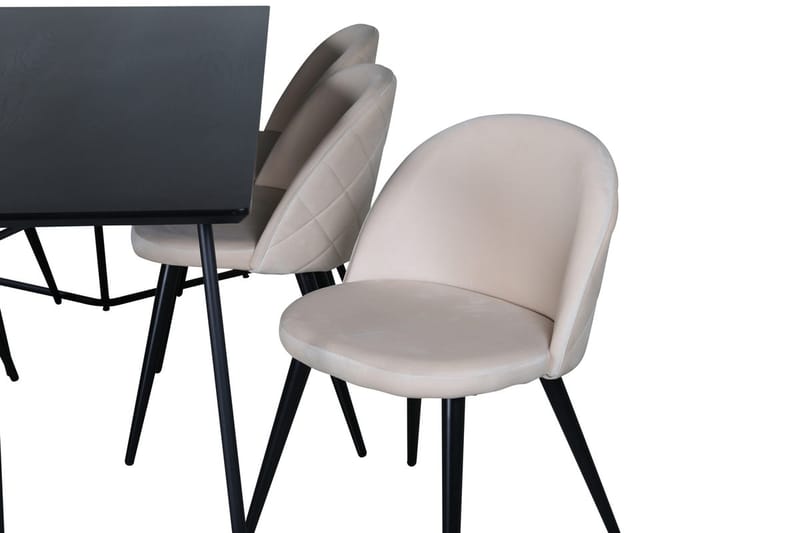 Petra Matbord 190 cm med 6 Velvet Stitches Matstol - Möbler - Bord & matgrupper - Matgrupper