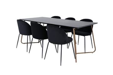 Petra Matbord 190 cm med 6 Wrinkles Matstol - Möbler - Bord & matgrupper - Matgrupper