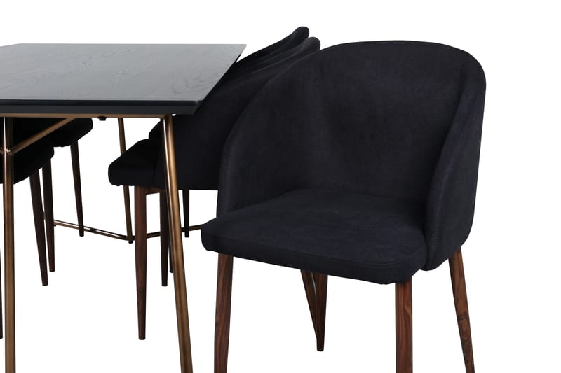 Petra Matgrupp 190 cm Rektangulär med 6 Arch stolar - Svart - Möbler - Bord & matgrupper - Matgrupper
