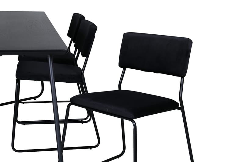 Petra Matgrupp 190 cm Rektangulär med 6 Kenth stolar - Svart - Möbler - Bord & matgrupper - Matgrupper