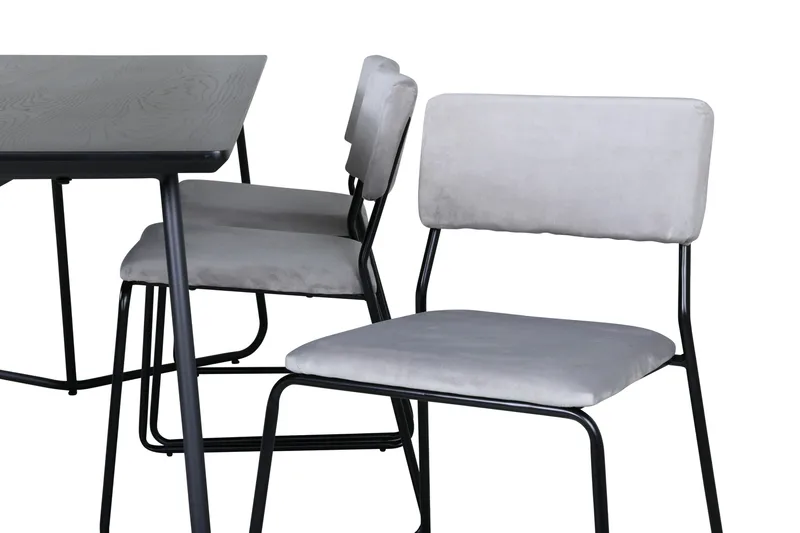 Petra Matgrupp 190 cm Rektangulär med 6 Kenth stolar - Svart - Möbler - Bord & matgrupper - Matgrupper