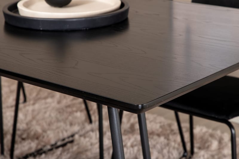 Petra Matgrupp 190 cm Rektangulär med 6 Kenth stolar - Svart - Möbler - Bord & matgrupper - Matgrupper