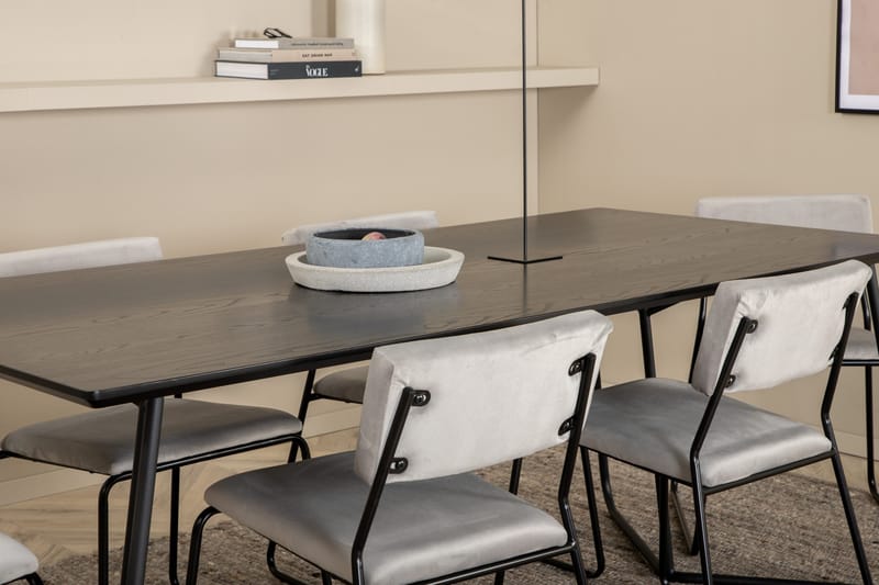 Petra Matgrupp 190 cm Rektangulär med 6 Kenth stolar - Svart - Möbler - Bord & matgrupper - Matgrupper