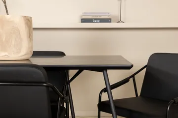 Petra Matgrupp 190 cm Rektangulär med 6 Tvista stolar - Svart - Möbler - Bord & matgrupper - Matgrupper
