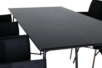 Petra Matgrupp 190 cm Rektangulär med 6 Petra stolar - Svart - Möbler - Bord & matgrupper - Matgrupper