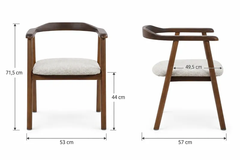 Peyra Förlängningsbart runt 120-220 cm Rökt Ek med 4 Jolie Matstolar - Rökt ek - Möbler - Bord & matgrupper - Matgrupper