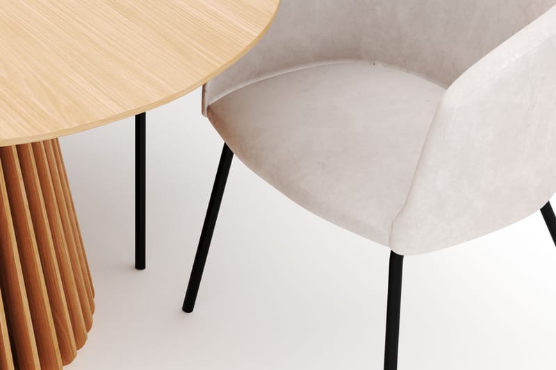 Peyra Matbord 200 cm Oval med 6 Berit Stolar - Natur - Möbler - Bord & matgrupper - Matgrupper