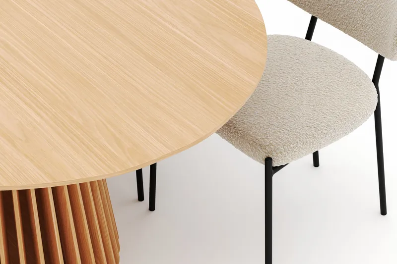 Peyra Matbord 200 cm Oval med 6 Gemmiano Stolar - Natur - Möbler - Bord & matgrupper - Matgrupper