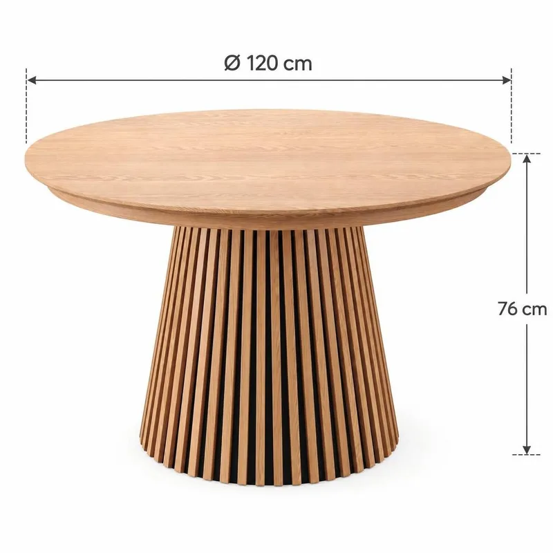 Peyra Matgrupp 120-220 cm förlängningsbart med 4 Greya Mastolar - Ek - Möbler - Bord & matgrupper - Matgrupper