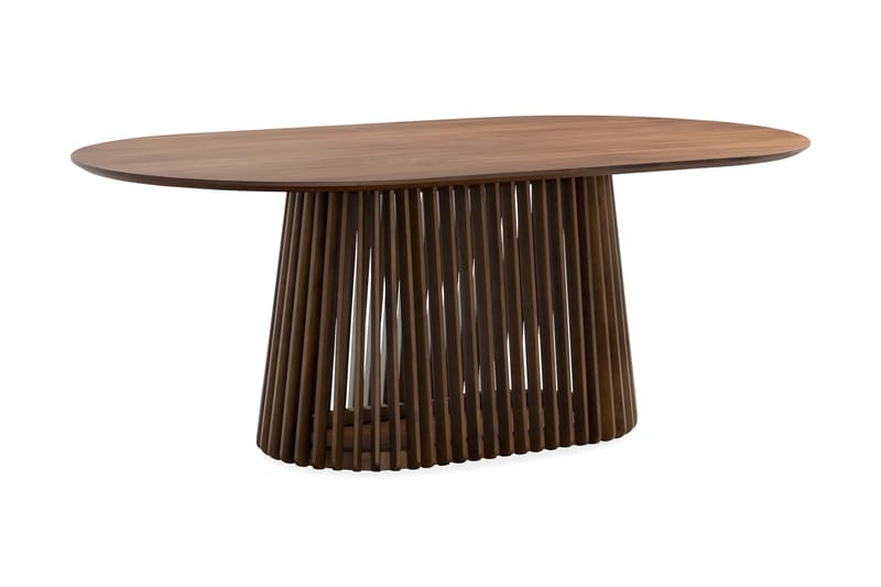 Peyra Ovalt Matbord 200 cm med 6 Gemmiano Stolar - Valnöt - Möbler - Bord & matgrupper - Matgrupper