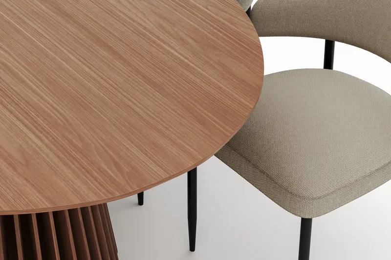 Peyra Ovalt Matbord 200 cm med 6 Sawako Stolar - Valnöt - Möbler - Bord & matgrupper - Matgrupper