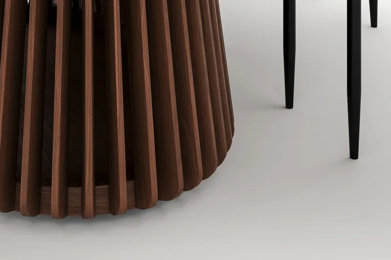 Peyra Ovalt Matbord 200 cm med 6 Sawako Stolar - Valnöt - Möbler - Bord & matgrupper - Matgrupper