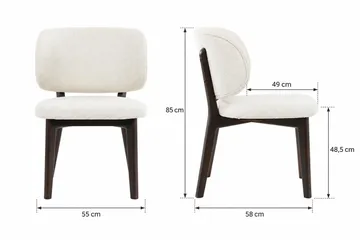 Peyra Rund Utdragbar Matgrupp 120-220 cm – Matbord med 4 Eira Matstolar i Trä med Rökt Ek-utseende - Mörkbrun - Möbler - Bord & matgrupper - Matgrupper
