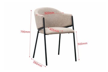 Peyra Rund Utdragbar Matgrupp 120-220 cm – Matbord med 4 Filip Matstolar i Trä med Valnötsutseende - Brun|Taupe - Möbler - Bord & matgrupper - Matgrupper