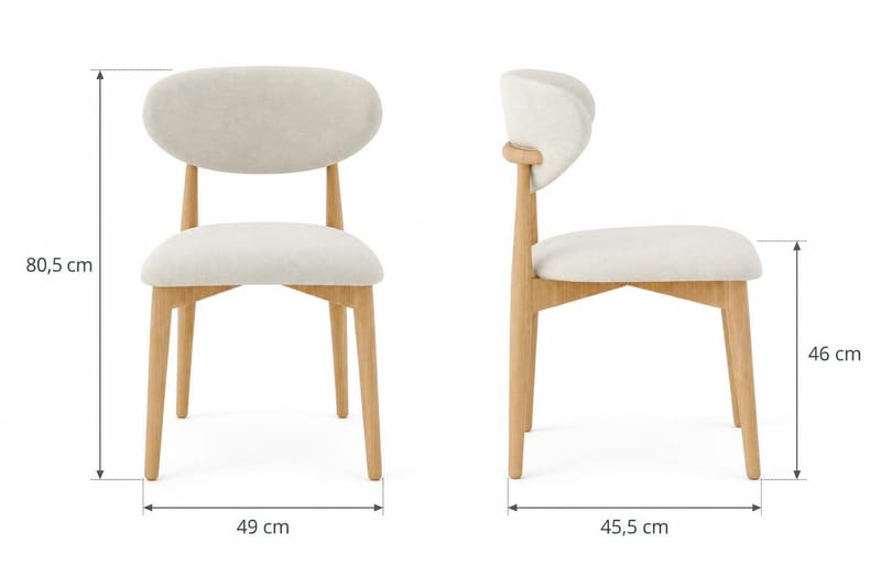 Peyra Rund Utdragbar Matgrupp 120-220 cm – Matbord med 4 Molly Matstolar i Trä med Ekutseende - Natur - Möbler - Bord & matgrupper - Matgrupper