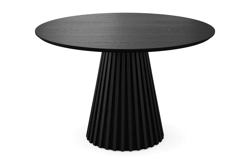 Peyra Runt Matbord 110 cm Fanér, Svartlaserad ek