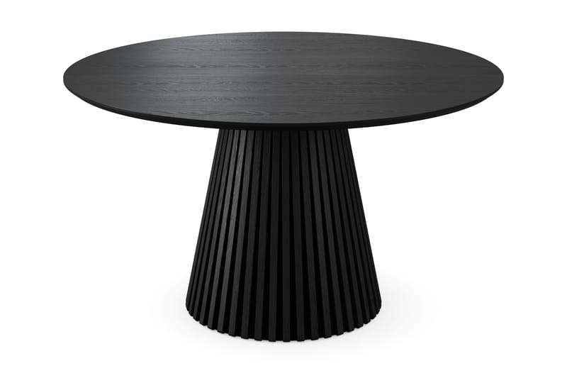 Peyra Runt Matbord 130 cm Fanér, Svartlaserad ek