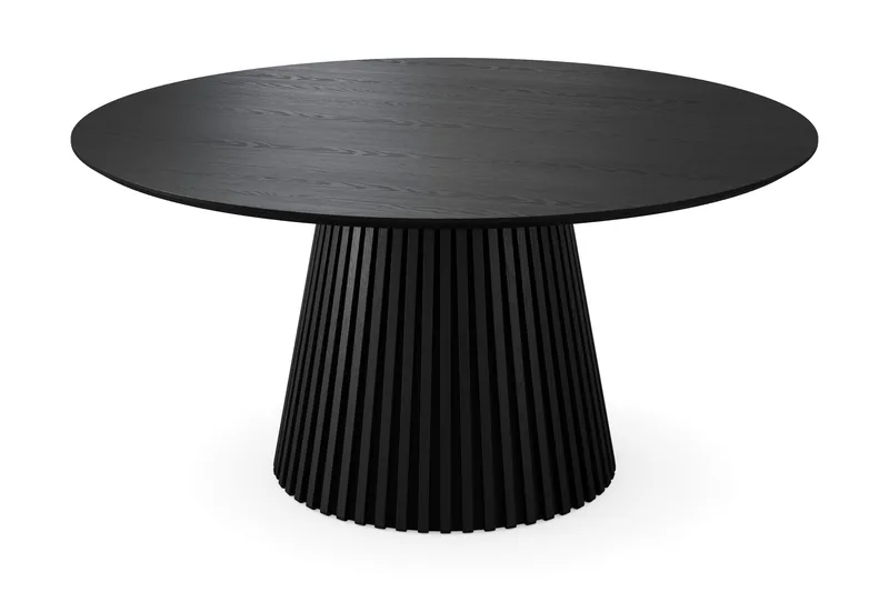 Peyra Runt Matbord 150 cm Fanér, Svartlaserad ek