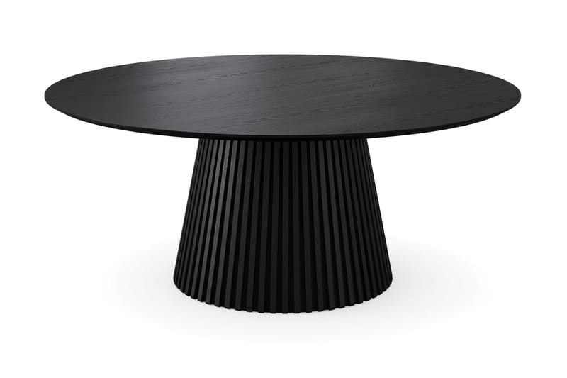 Peyra Runt Matbord 180 cm Fanér, Svartlaserad ek