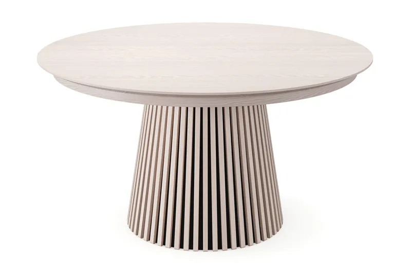 Peyra Runt Matbord förlängningsbart 140-240 cm Fanér, Vitlaserad ek