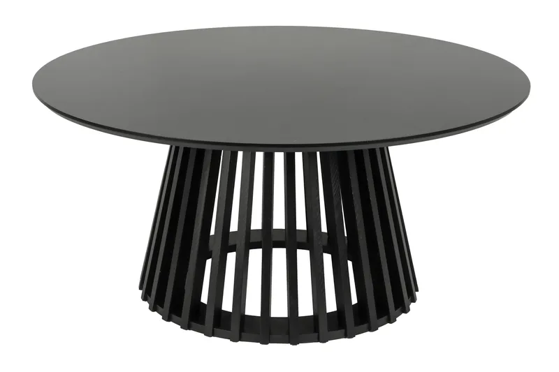 Peyra Satsbord Runt 86/60 cm Fanér - Svart - Möbler - Bord & matgrupper - Soffbord